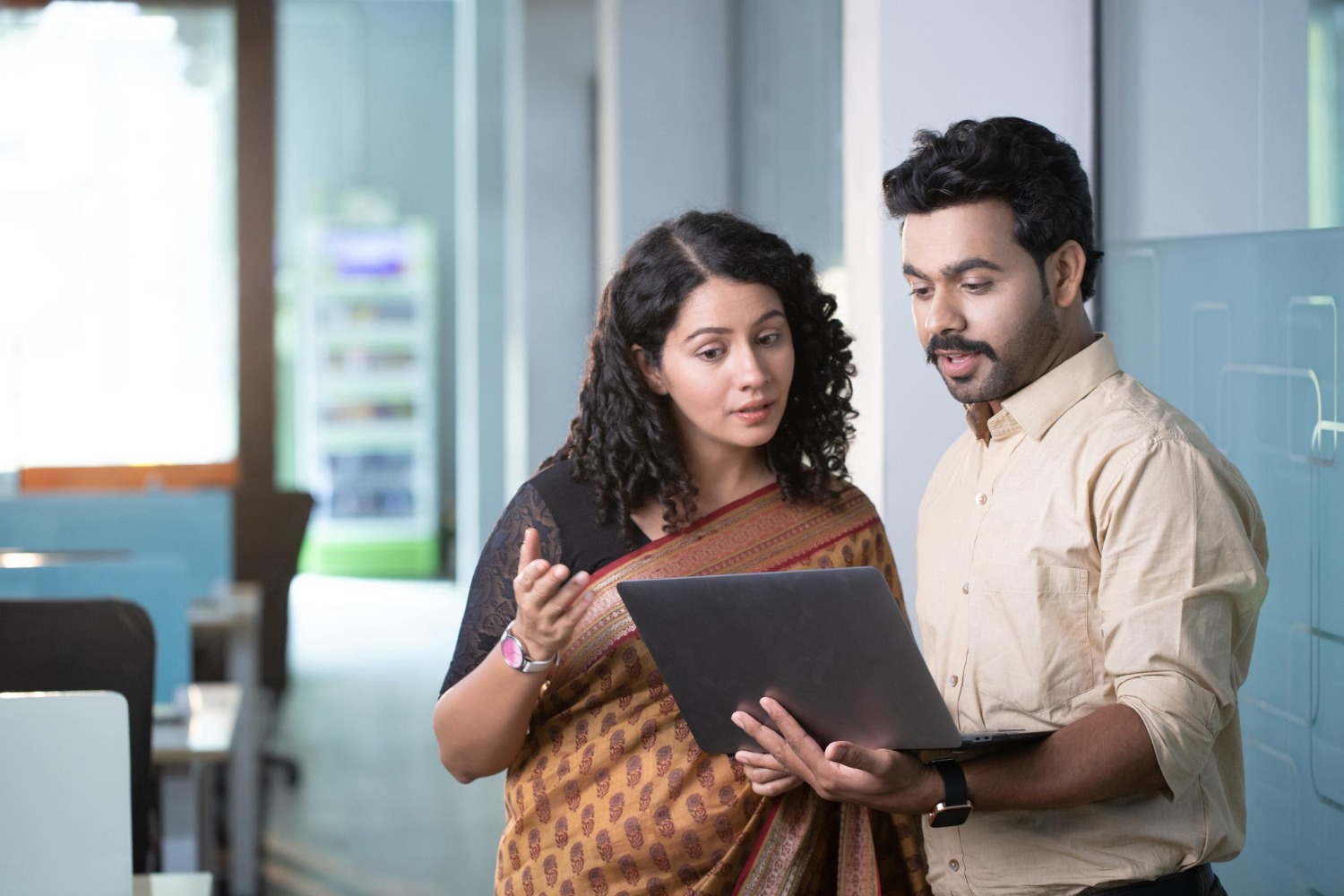 Employees seeing an e-learning course on AML